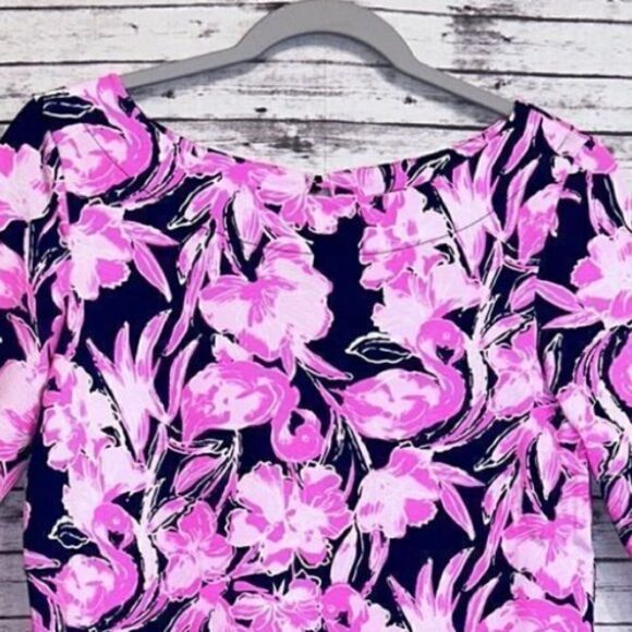 Lilly Pulitzer Waverly Top Flamingle - Picture 6 of 11
